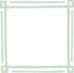 グリーンのハーフトーンの手描きスクエアフレーム　Adobe Illustrator Artwork