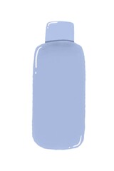 blue plastic bottle isolated illustration 