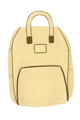 Diapers bag hand drawn illustration
