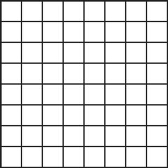 Thick 8x8 Grid Pattern PNG Transparent, bold line layout guide element