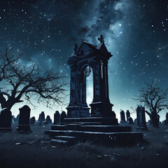 Gothic Graveyard Double Exposure in 8K Video: Create Cinematic Digital Art