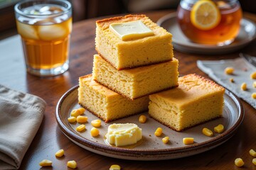 Cornbread - United States Food Classic That Brings Warmth and Sweetness to Every Meal, Celebrated for Its Golden Crust and Soft, Moist Texture in Southern and American Kitchens