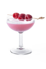 Elegant French Martini Cocktail isolated on white background