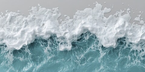 Fototapeta premium Beach with turquoise water foam nature ocean.