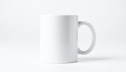Fototapeta premium Blank White Ceramic Mug On White Background
