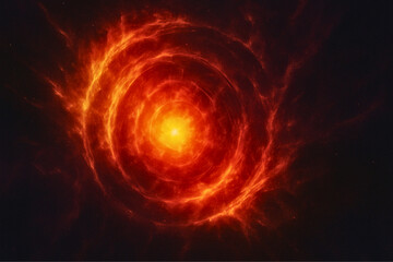 Fototapeta premium Abstract Solar Flare Background with Radiant Plasma Burst in Solar Gold, Blood Red, Eclipse Violet, and Deep Space Black, Featuring Glowing Corona, Particle Trails, and Fire-Like Gradients.