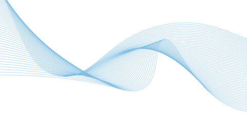 Abstract vector background with blue wavy lines. Blue wave background. Blue lines vector illustration. Curved wave. Abstract wave element good