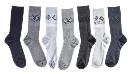 Tall socks isolated on transparent or white background