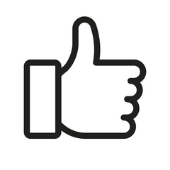 Obraz premium Like symbol. Thumbs up icon. Positive gesture consept. Social media button.