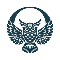 Mystical Owl Spirit Animal with Third Eye