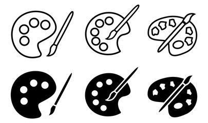 Paints brush color doodle art vector 