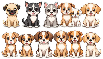 collection of dogs