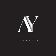 AY Monogram Logo – Minimal Elegant Letter mark for Luxury, Fashion & Creative Brands
