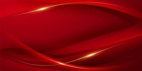 Abstract background design modern red and gold geometric elements vector illustration