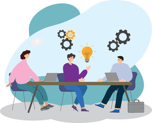 Business Management Flat Style Design Vector illustration. Stock illustration.