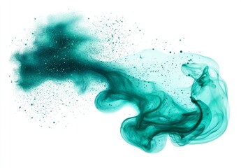 The design incorporates a green paint gradient wall color, watercolor wallpaper texture, and abstract drawing concept, with elements of grunge, dirty brush, dark marble, and liquify effects, all