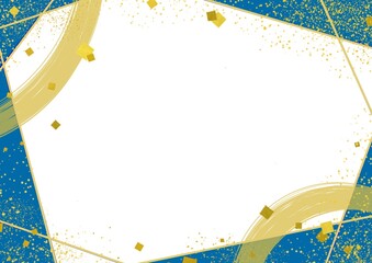 涼しげな青の和風フレーム