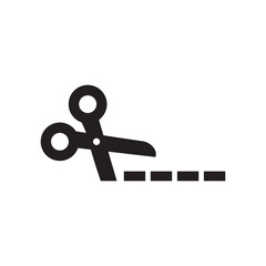 scissors cut line icon
