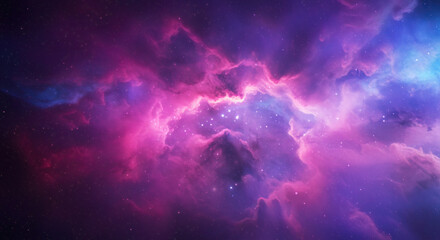 Fototapeta premium Cosmic Nebula Purple Pink Hues Space Background Galaxy Starscape
