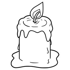 candle lit illustration outline isolated vector