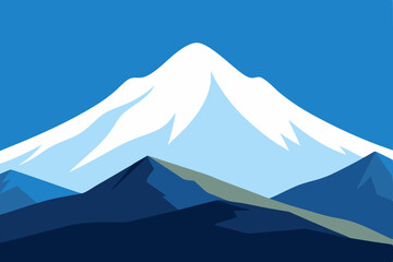 mount elbrus towering over snow plains 