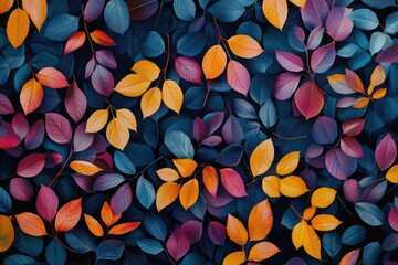 Vibrant autumn leaves, a colorful fall design