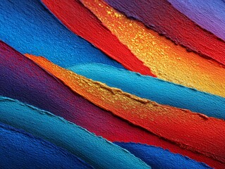 Vibrant strokes ablaze with multicolored shimmer