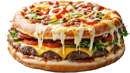 Juicy Cheesy Pizza Burger