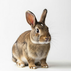 Obraz premium Rabbit on light grey background.
