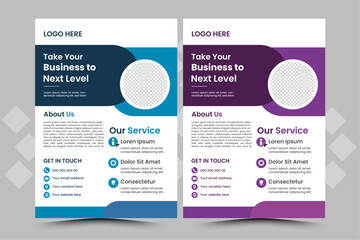 "Modern Corporate Business Flyer Template – A4 Layout for Company Promotion & Services.