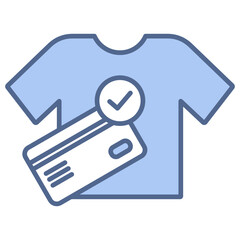 Clothing Purchase Blue Icon