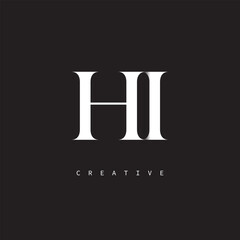 HI Monogram Logo – Minimal Elegant Letter mark for Luxury, Fashion & Creative Brands