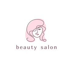 Vector logo design template for beauty salon.