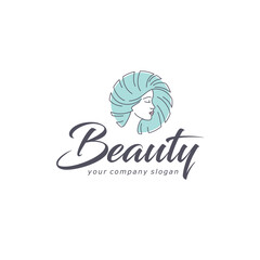 Vector logo design template for beauty salon.