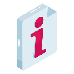 Editable design icon of info file