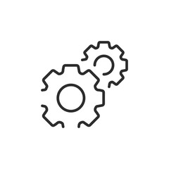 This minimalist design featuring interconnected gears is a powerful symbol of mechanics, representing engineering and efficiency. Its perfect for various technologythemed or industrial projects