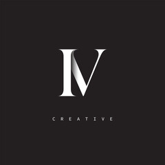 IV Monogram Logo – Minimal Elegant Letter mark for Luxury, Fashion & Creative Brands