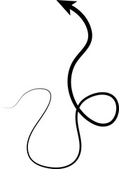 Arrows icons hand drawn set, swirl, curve, wave