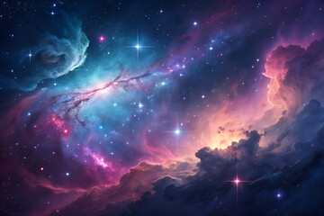 Obraz premium northern lights in space