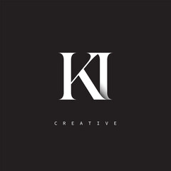 KI Monogram Logo – Minimal Elegant Letter mark for Luxury, Fashion & Creative Brands