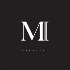 MI Monogram Logo &ndash; Minimal Elegant Letter mark for Luxury, Fashion & Creative Brands
