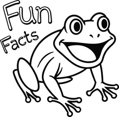 Frog animal line art, Frog silhouette