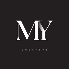 MY Monogram Logo – Minimal Elegant Letter mark for Luxury, Fashion & Creative Brands