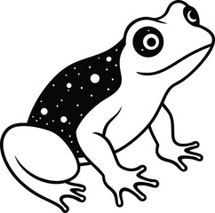 Frog animal line art, Frog silhouette