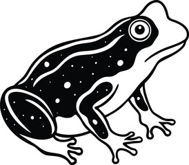 Frog animal line art, Frog silhouette