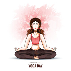 21st June international yoga day card design