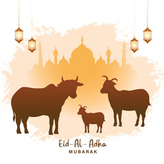Eid al adha mubarak islamic festival celebration background