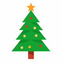 Obraz premium christmas tree vector illustration