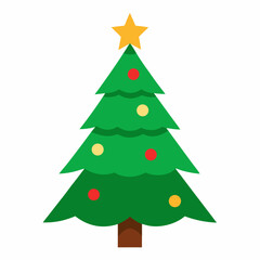 Obraz premium christmas tree vector illustration