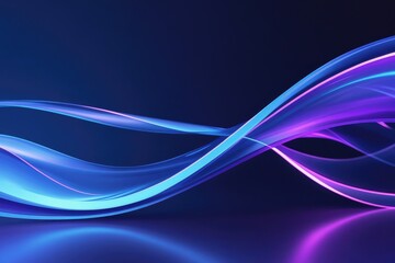 Naklejka premium Abstract Neon Wave Background Image